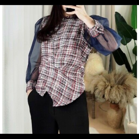 NWT Zara organza top - Picture 4 of 9